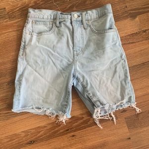 Madewell Lightwash denim cutoff shorts